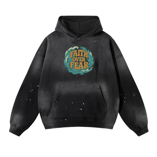 Split the seas - Oversized stressed summer night hoodie